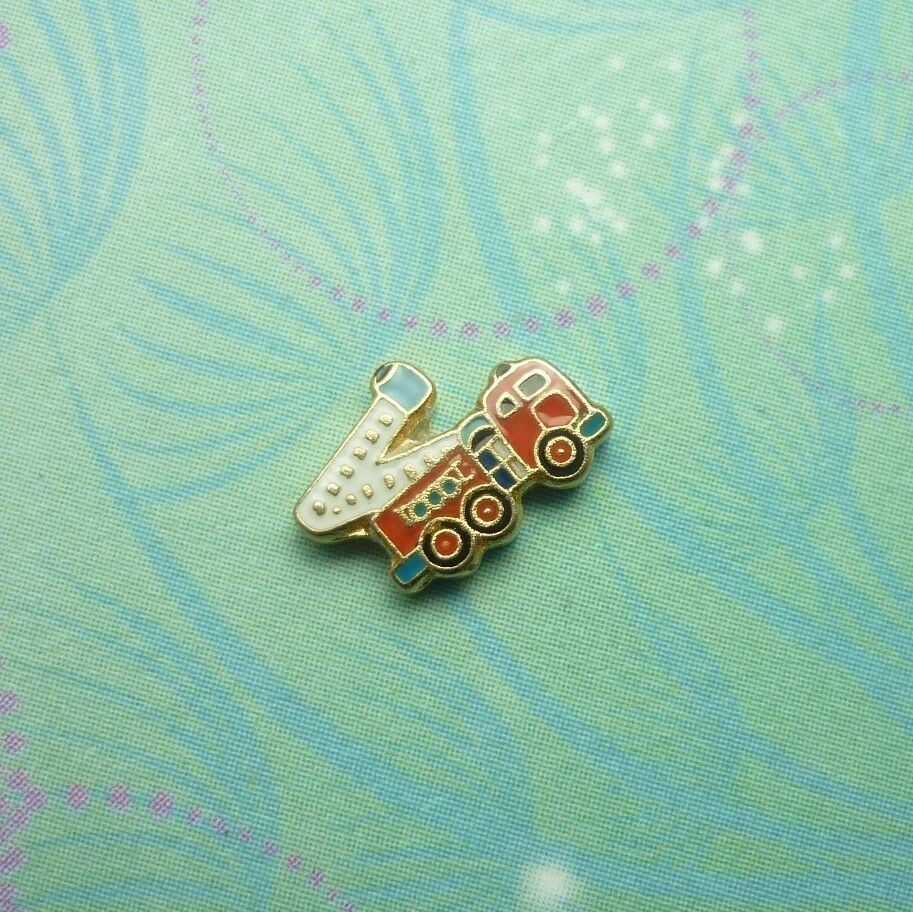 Fire Truck Floating Charm for Floating Memory Living Locket Necklaces