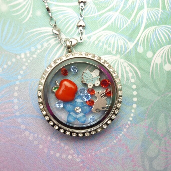 Fire Truck Floating Charm for Floating Memory Living Locket Necklaces - Image 2