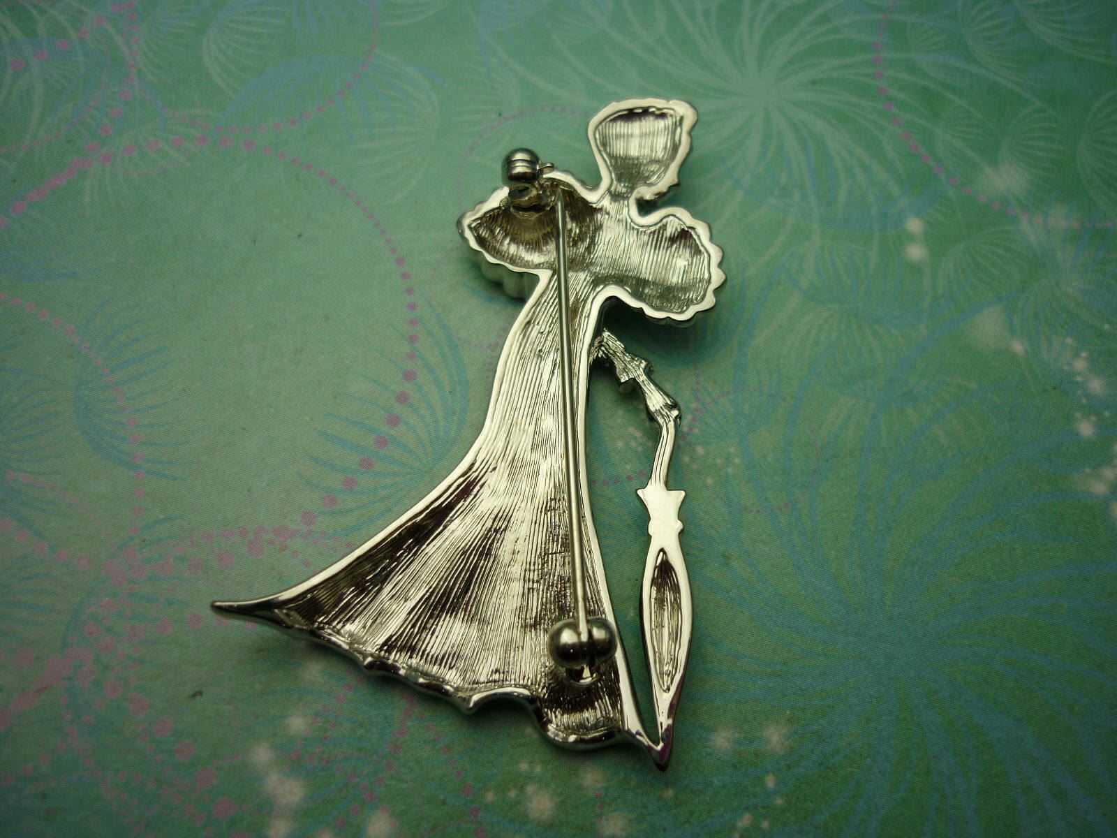 Elegant Lady Brooch - Vintage Brooch - CZ Crystals - Unique Gift - Mothers Day - Image 2