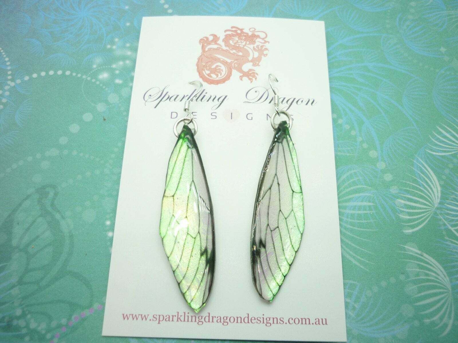 Butterfly Yellow Shimmer Earrings - Fairy Jewellery Fun Gift Statement Present - Image 2