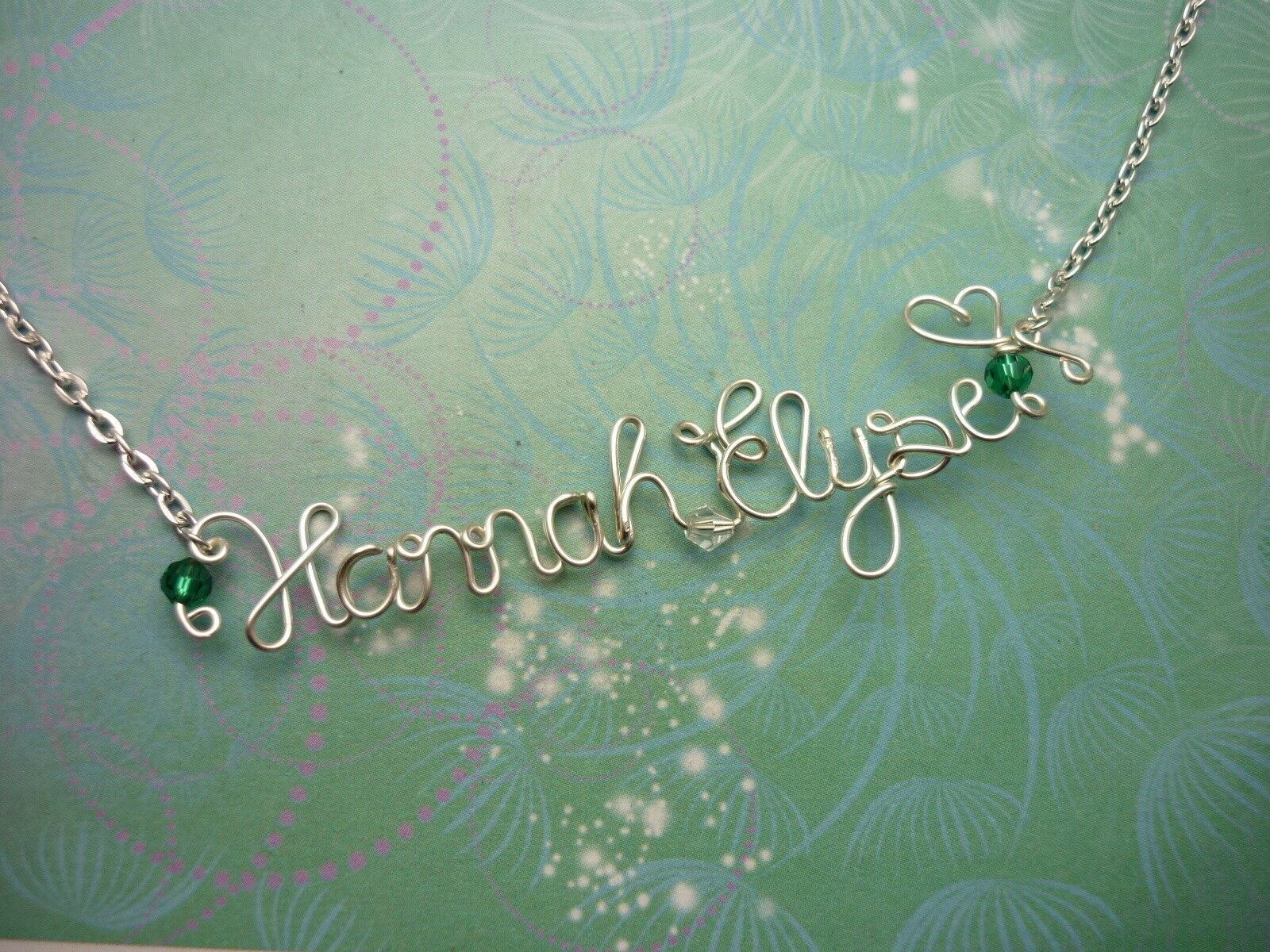 Birthday Personalised Name Necklace - Silver - 9 to 11 letters With Silver Chain - Image 2