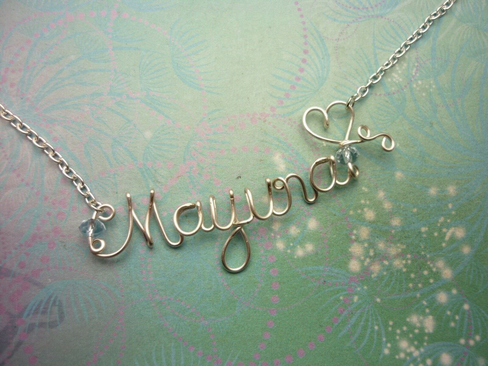 Birthday Personalised Name Necklace - Silver - 9 to 11 letters With Silver Chain - Image 9