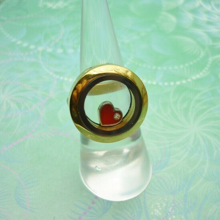 Elegant Stainless Steel Locket Ring - Various Sizes Available - Gold - Image 5