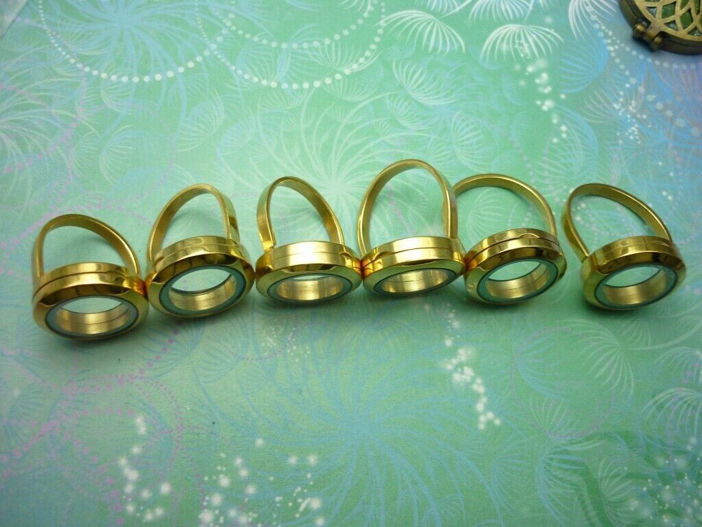 Elegant Stainless Steel Locket Ring - Various Sizes Available - Gold - Image 12