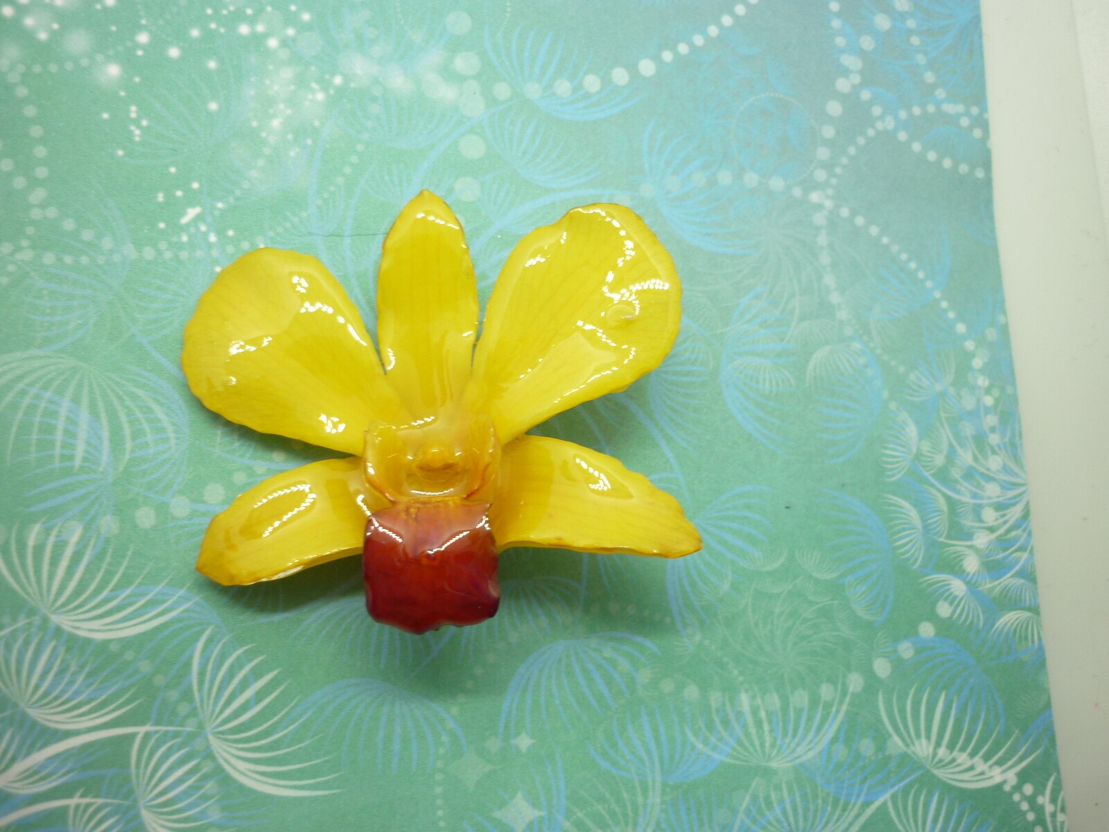 Real Orchid Flower Necklace - Bright Yellow - Handcrafted Gift for Her - Image 7