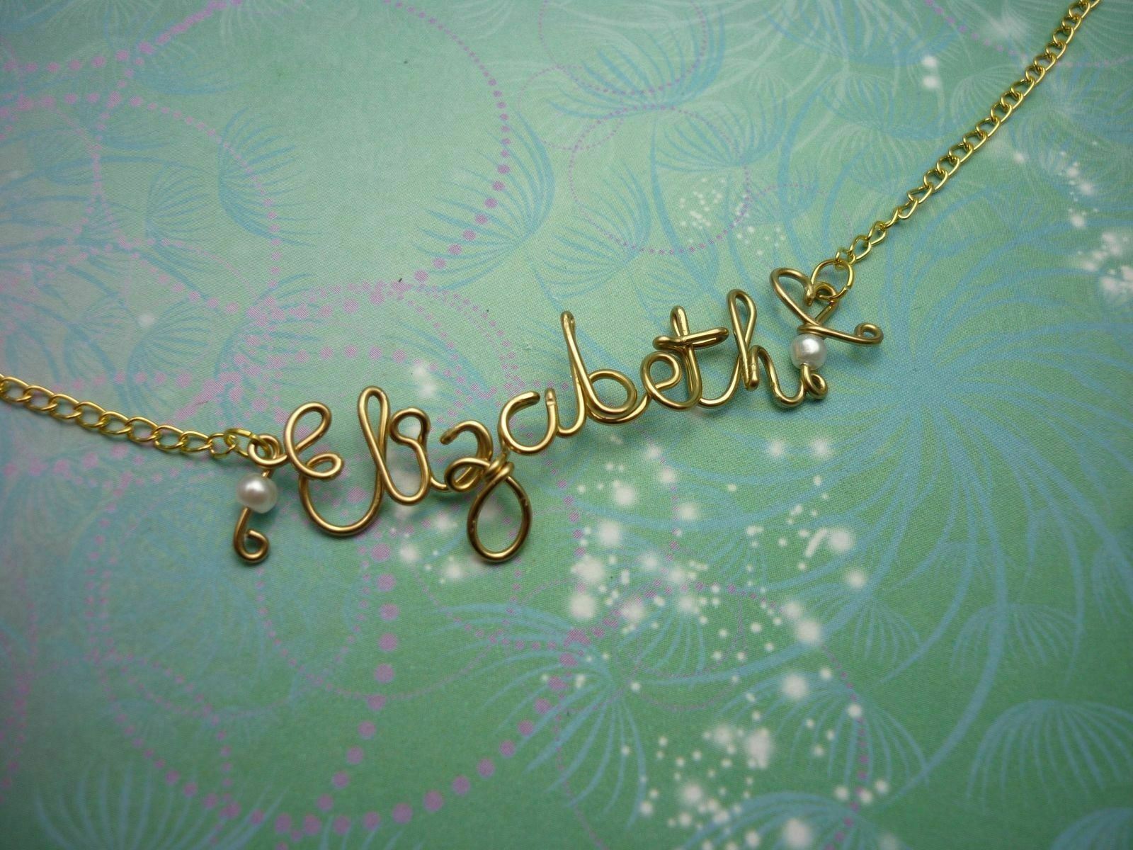 Handmade Personalised Gift Gold-Filled Name Necklace gift for Mothers/Girls - Image 3