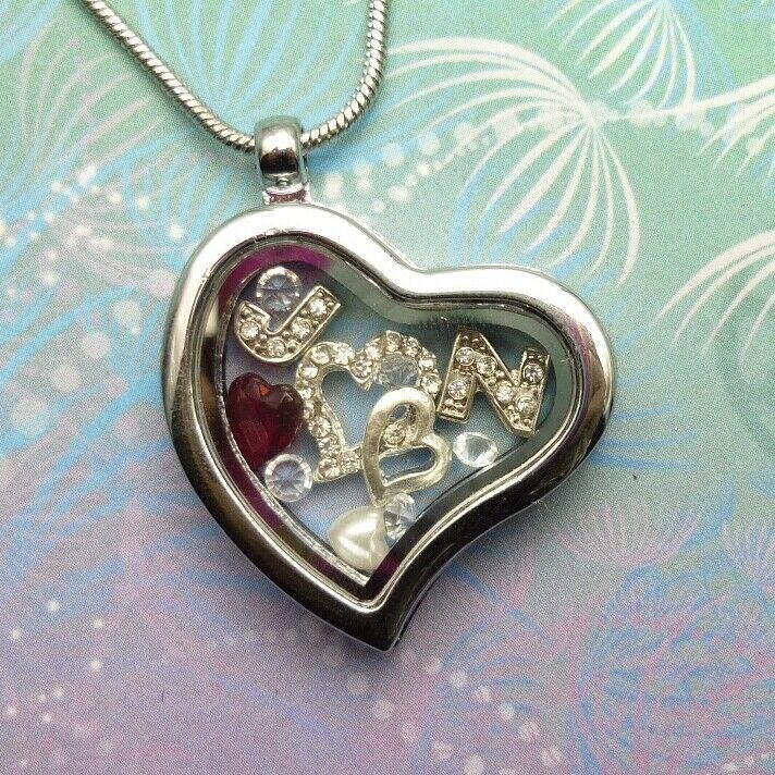 Floating Charm Locket - Customised with your Initials, Valentines Love Gift - Image 3