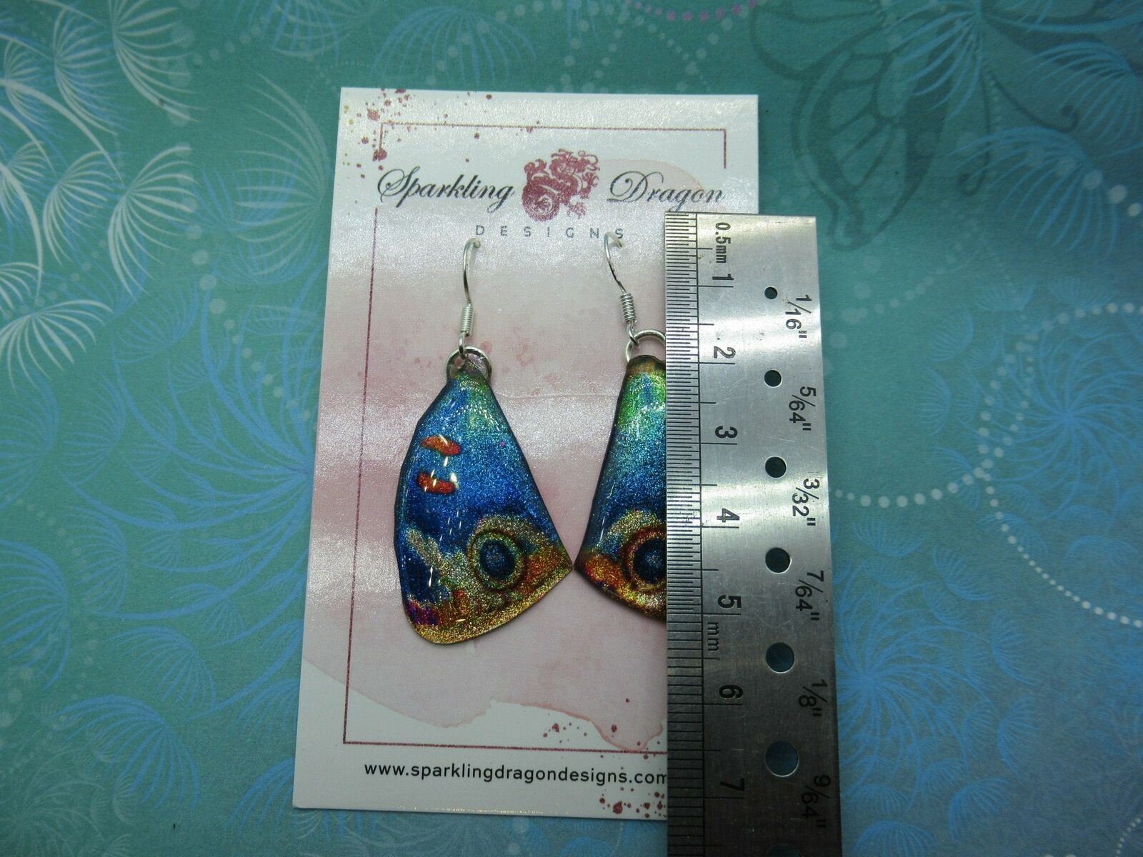Snow White Sparkle Butterfly Earrings Fairy Jewellery Cosplay Gift under 30 - Image 4