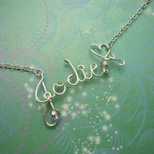 Sterling Silver Handcrafted Personalised Name Necklace -  up to 8 letters