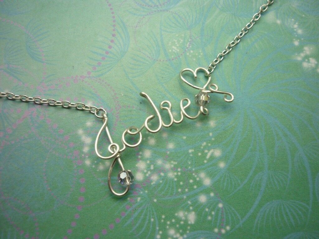 Sterling Silver Handcrafted Personalised Name Necklace - up to 8 letters