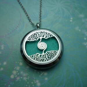 Stainless Steel Perfume Necklace Aromatherapy Locket - Soul Tree - Essential Oil