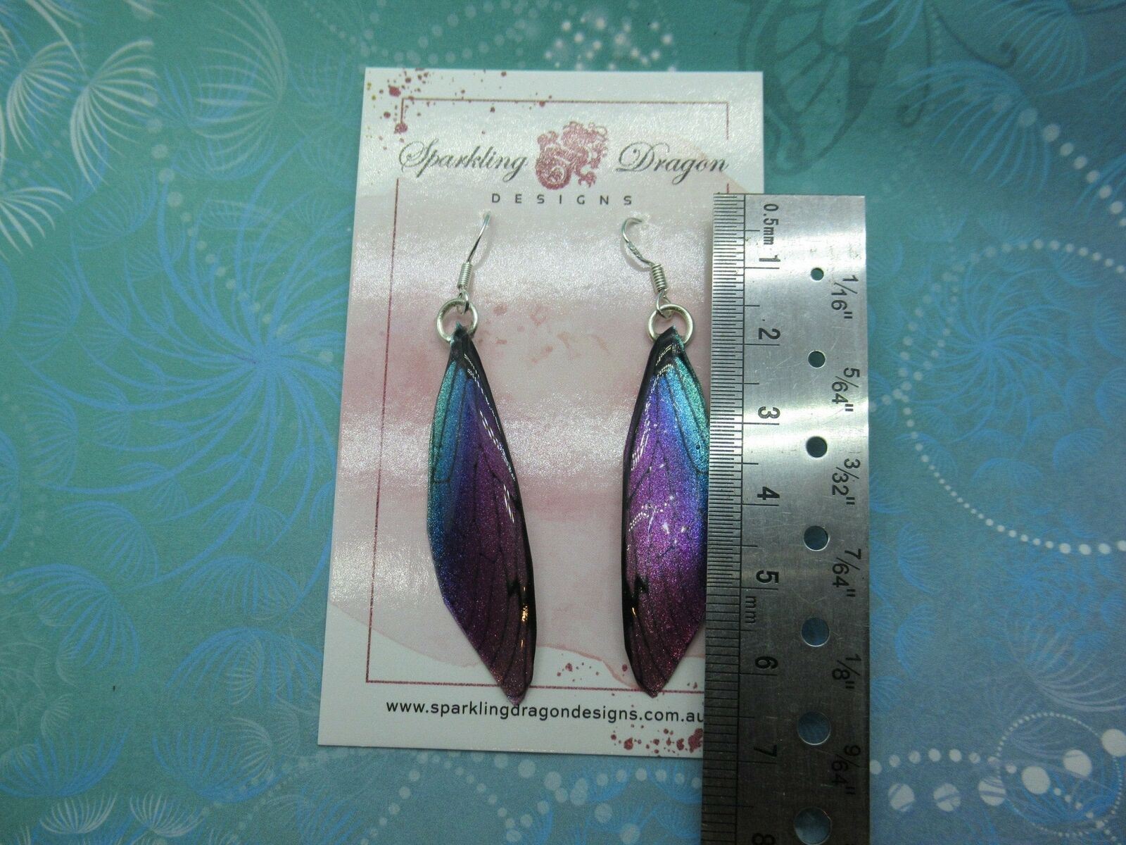 Pink Purple Blue Sparkle Dragonfly Fairy Fantasy Jewellery Butterfly Earrings - Image 4