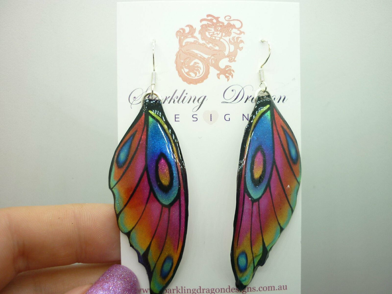 Butterfly Wing Earrings - Fairy Jewellery Fun and Whimsical - Image 5