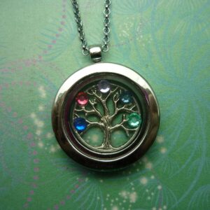 Ready to Wear Floating Charm Locket Necklace - with Tree of Life Charm