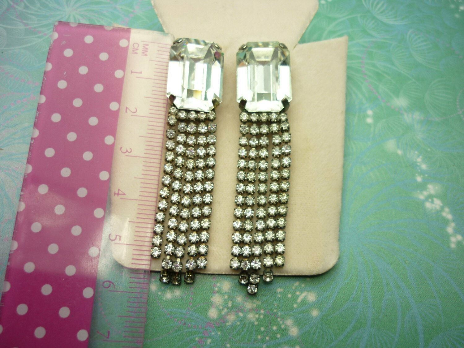 Vintage Sterling Silver Earrings - Super Sparkly - Image 2