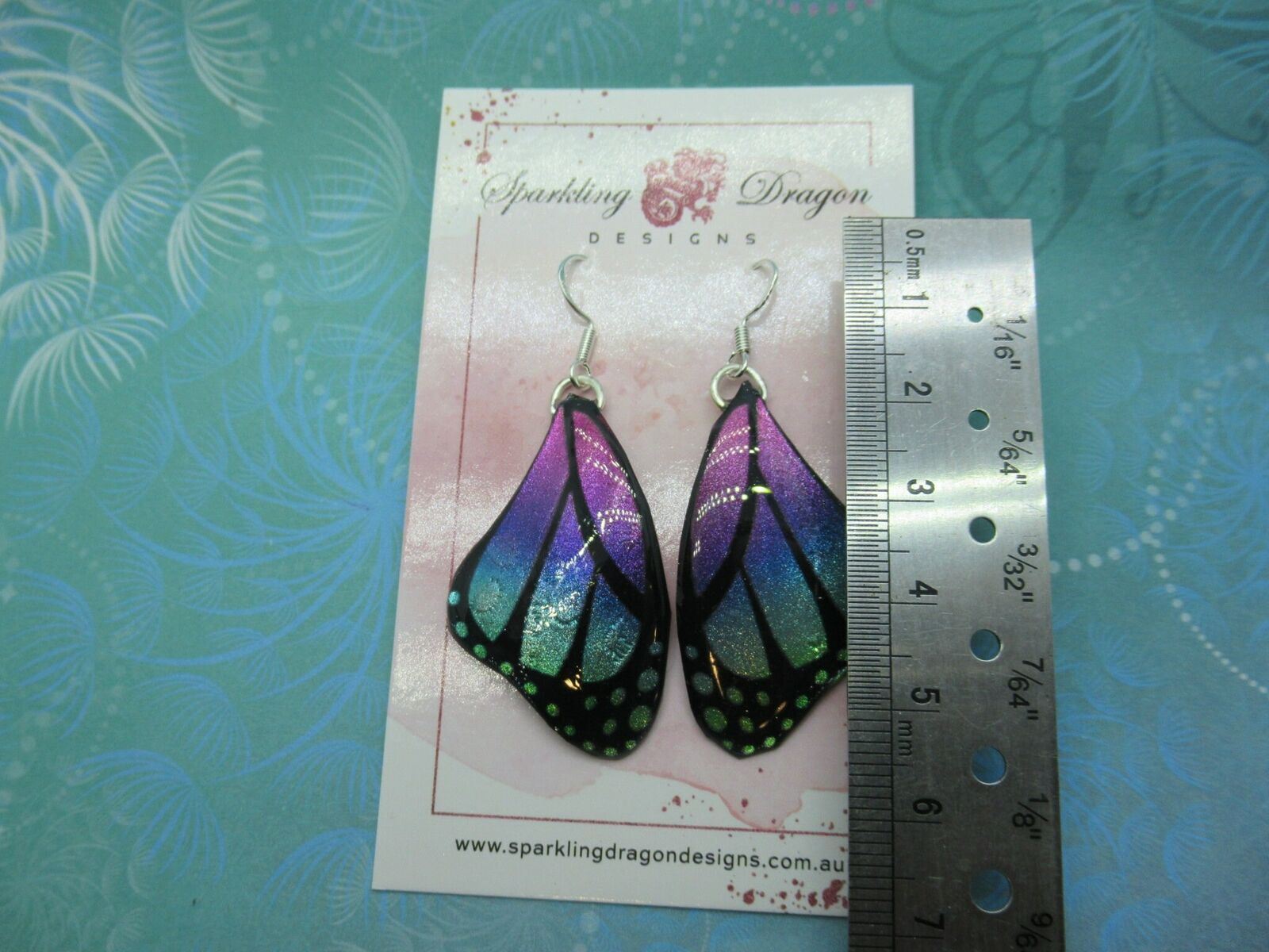 Butterfly Earrings Blue, Purple, Pink - Fairy Jewellery Fun Gift - Image 4