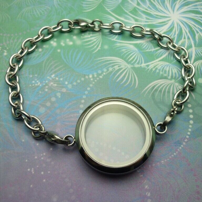 Stainless Steel Bracelet Locket - Story Jewellery, Memory Charm Keepsake
