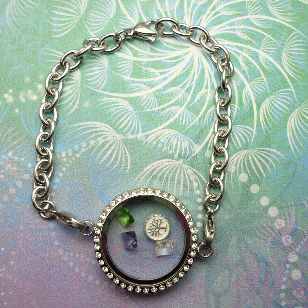 Stainless Steel Bracelet Locket - Story Jewellery, Memory Charm Keepsake - Image 4