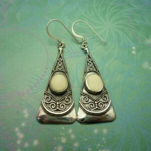 Unique Vintage Sterling Silver Earrings - Shell - a gift for Mum, Aunt, Sister