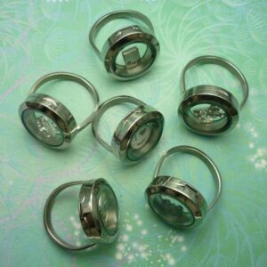 Elegant Stainless Steel Locket Ring - Various Sizes Available - Silver Keepsake