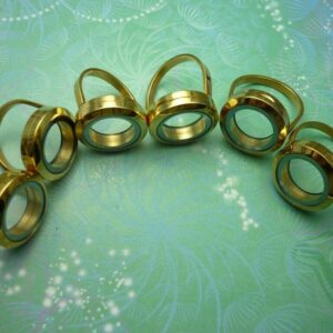 Cute Elegant Stainless Steel Locket Ring - Various Sizes Available - Gold