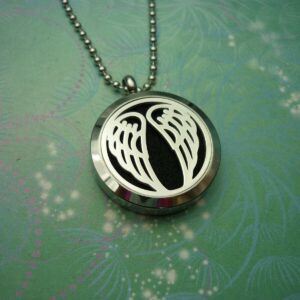 Fragrant Aromatherapy Locket - Angel Wings - Perfume Necklace - Special Gift