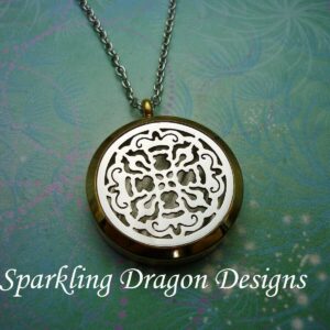 Fragrant Aromatherapy Locket - Silver & Gold