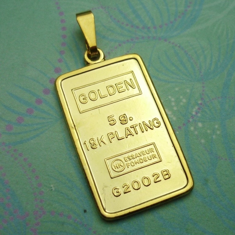 Vintage Sterling Silver Dangle Charm - Gold Plate, 5gr