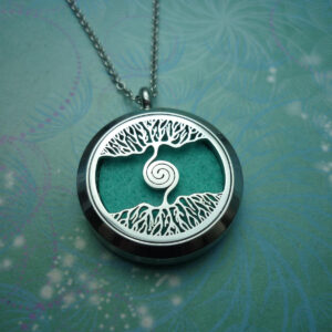 Soul Tree - Aromatherapy Locket - Stainless Steel - Essential Oil Locket - Diffuser Locket - Aromatherapy Jewelry - Oil Diffuser