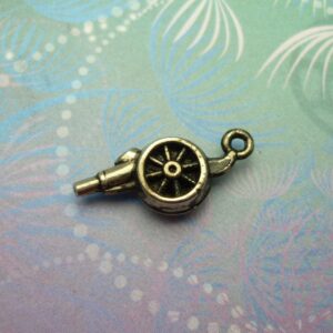 Vintage Sterling Silver Dangle Charm - Canon