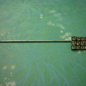 Vintage Pin Brooch - Silver - Crystal - Unique Gift - Hat Pin