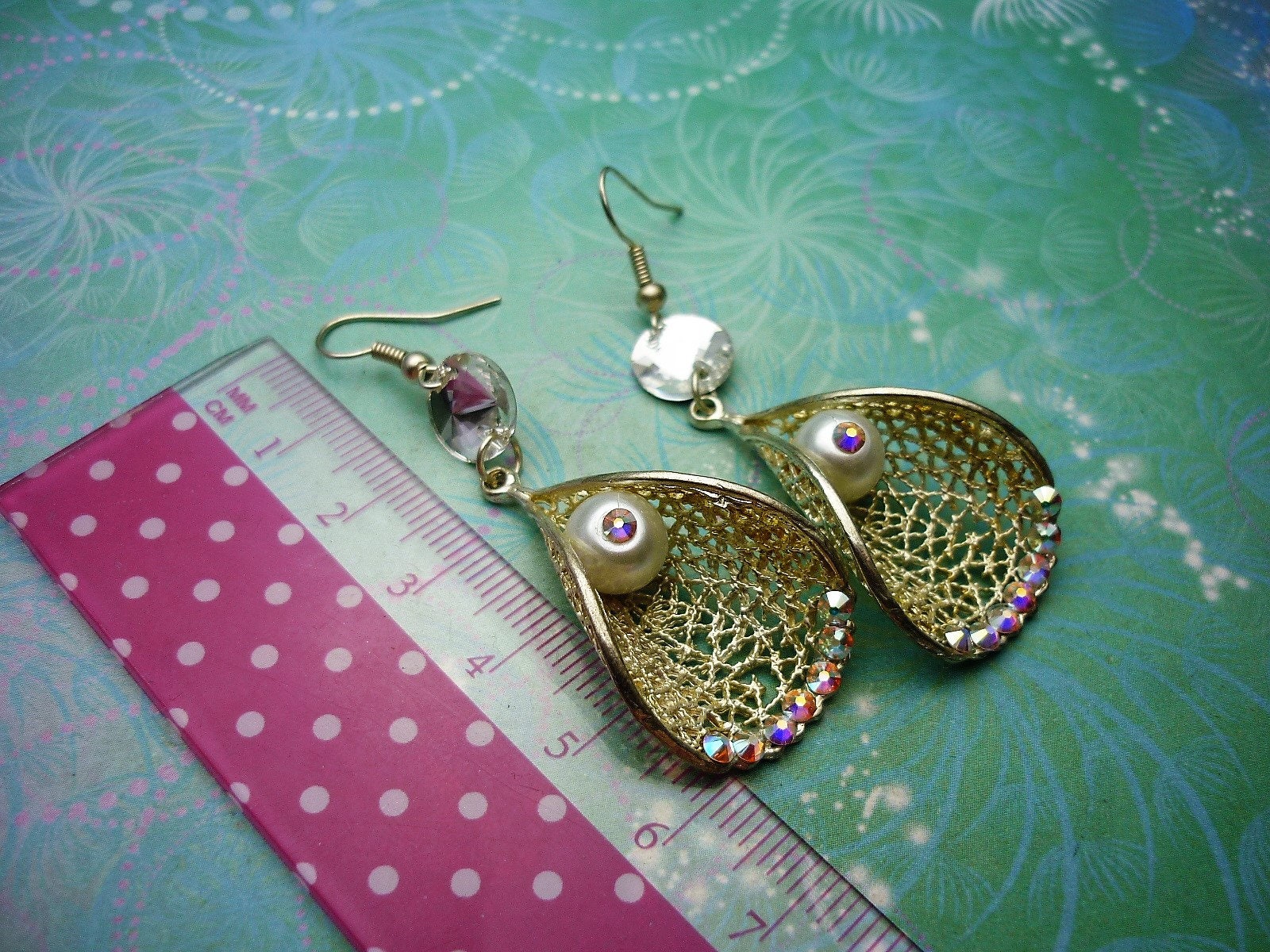 One of a Kind Sparkling Bridal Earrings - Crystal Earrings - Earrings - Gift for Her - Wedding - Image 4