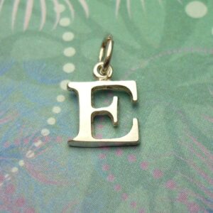 Vintage Sterling Silver Dangle Alphabet Charm - Large E