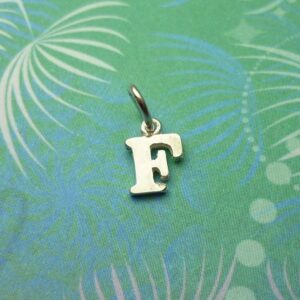 Vintage Sterling Silver Alphabet Dangle Charm - Small F