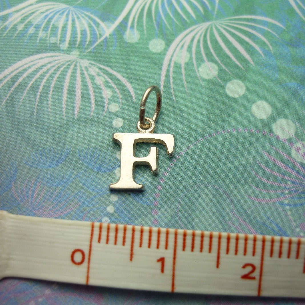 Vintage Sterling Silver Dangle Alphabet Charm - Large F - Image 2