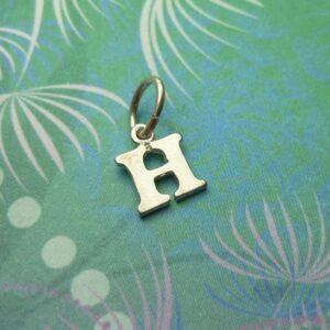 Vintage Sterling Silver Alphabet Dangle Charm - Small H