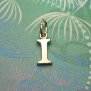 Vintage Sterling Silver Dangle Alphabet Charm - Large I