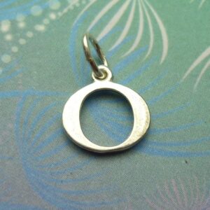 Vintage Sterling Silver Dangle Alphabet Charm - Large O