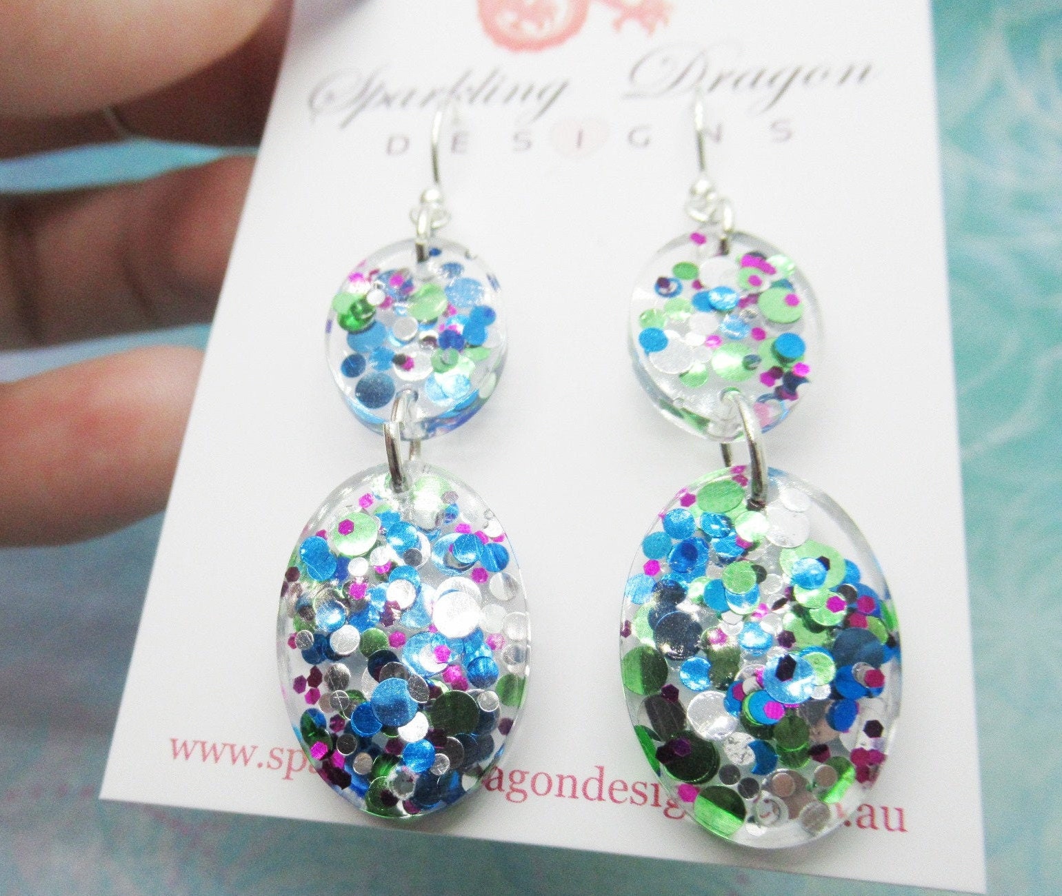 Round Holographic Earrings - Image 2