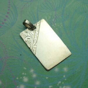 Vintage Sterling Silver Dangle Charm - Tag 6, Gift to Engrave a Special Message