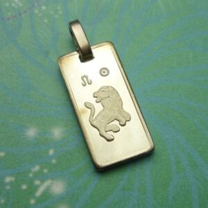 Vintage Sterling Silver Dangle Charm - Leo Tag