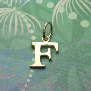 Vintage Sterling Silver Dangle Alphabet Charm - Large F