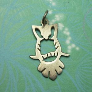 Vintage Sterling Silver Dangle Charm - Owl