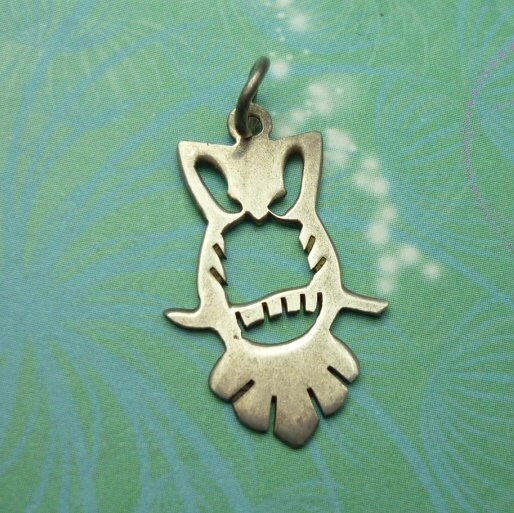Vintage Sterling Silver Dangle Charm - Owl