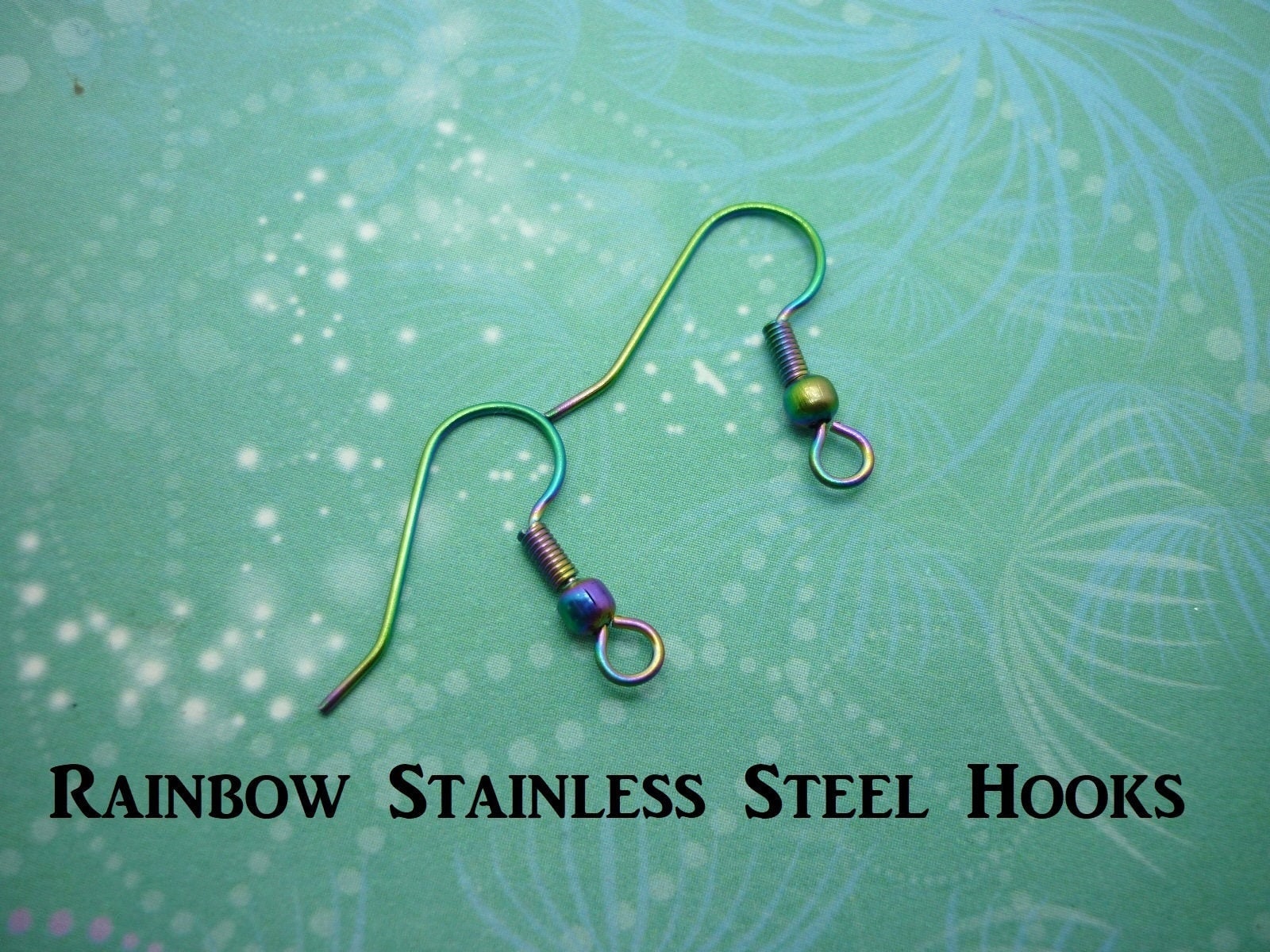 Butterfly Wing Earrings Pink & Rainbow Lines- Fairy Jewellery, Fun Gift for her Fairy Wing Earrings - Sparkly - Resin with Glitter Finish - Image 3