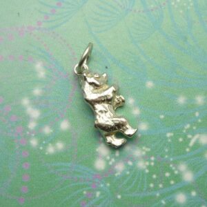 Dancing Bear Pendant 925 Vintage Sterling Silver Dangle Charm