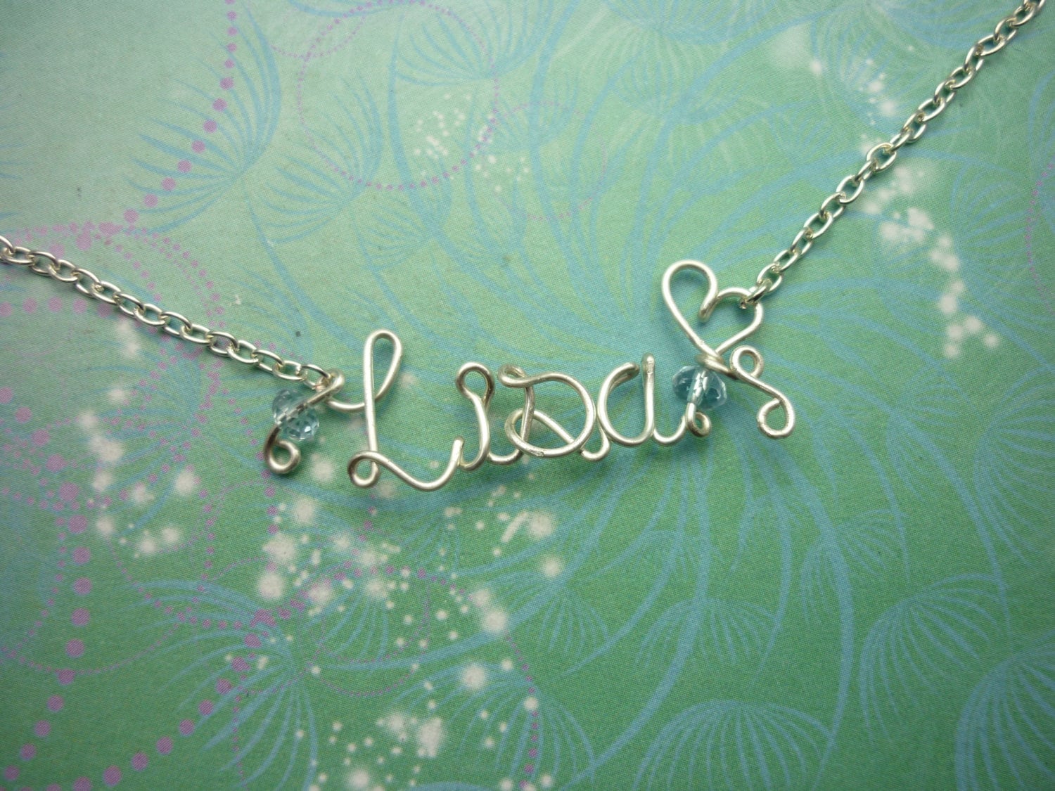 Hand Made to Order Personalized Name Necklace - Silver or Gold Colored Wire and Beads - The Perfect Gift - Image 5