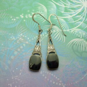 Vintage Sterling Silver Earrings - Black Onyx | Eiffel Tower | Hearts