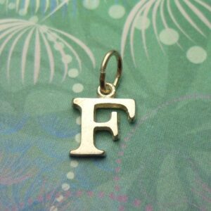 Vintage sterling silver dangle alphabet charm - large f
