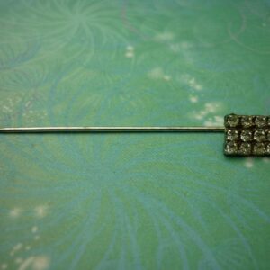 Vintage pin brooch - silver - crystal - unique gift - hat pin